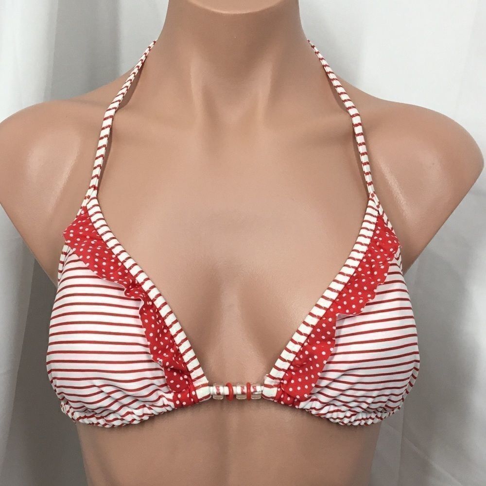 Marie Meili Contrast Ruffle Triangle Top (D6)